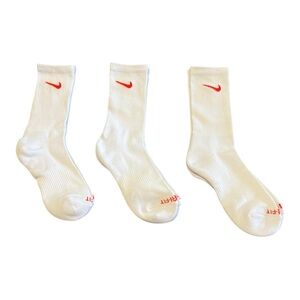 Nike Dri-FIT Crew Socks - White and Red